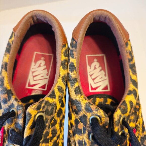 Vans Off The Wall Shoe Women’s 6-Men’s 4.5. Leopard Animal Print Lace Up Low Top - Picture 7 of 12